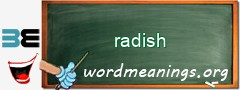 WordMeaning blackboard for radish